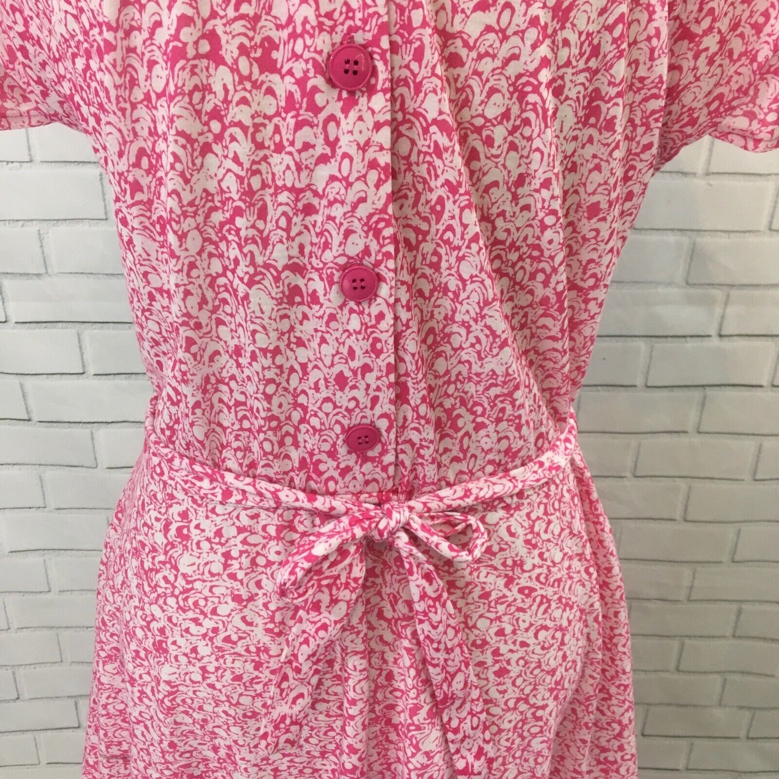 Darian Petites Women&rsquo;s Dress Fit & Flare Vintage Buttons Removable Sash Size 10P
