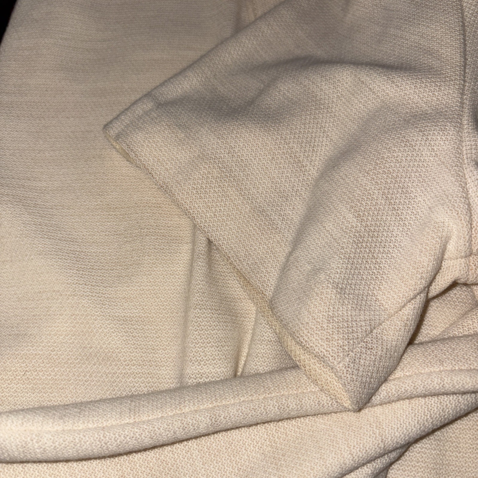 Vintage 1960’s Mod Style Knit Shift Dress Cream & Lime Green Size 16