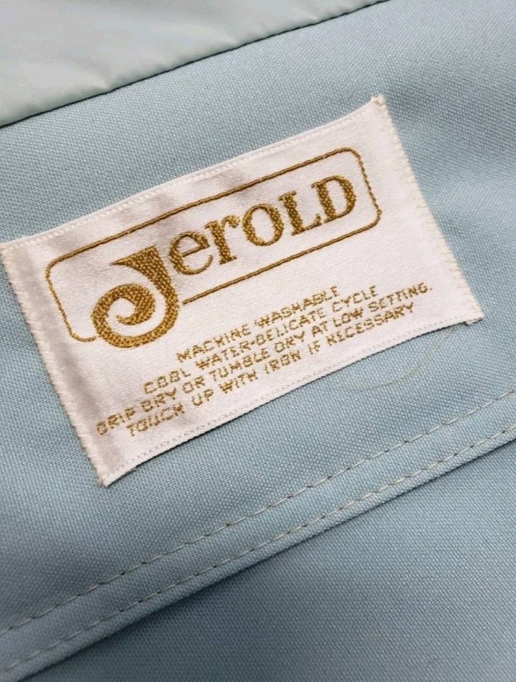 Vintage 1960s Jerold Mod Powder Blue Swing Coat Scalloped Yoke Raglan Sleeve
