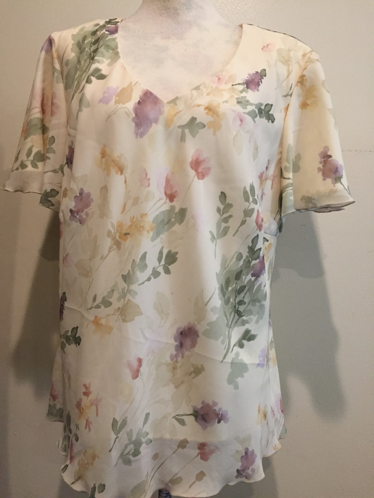Kathy Roberts 2-pc Skirt & Top Set, Size 20W, lined, USA made, vintage