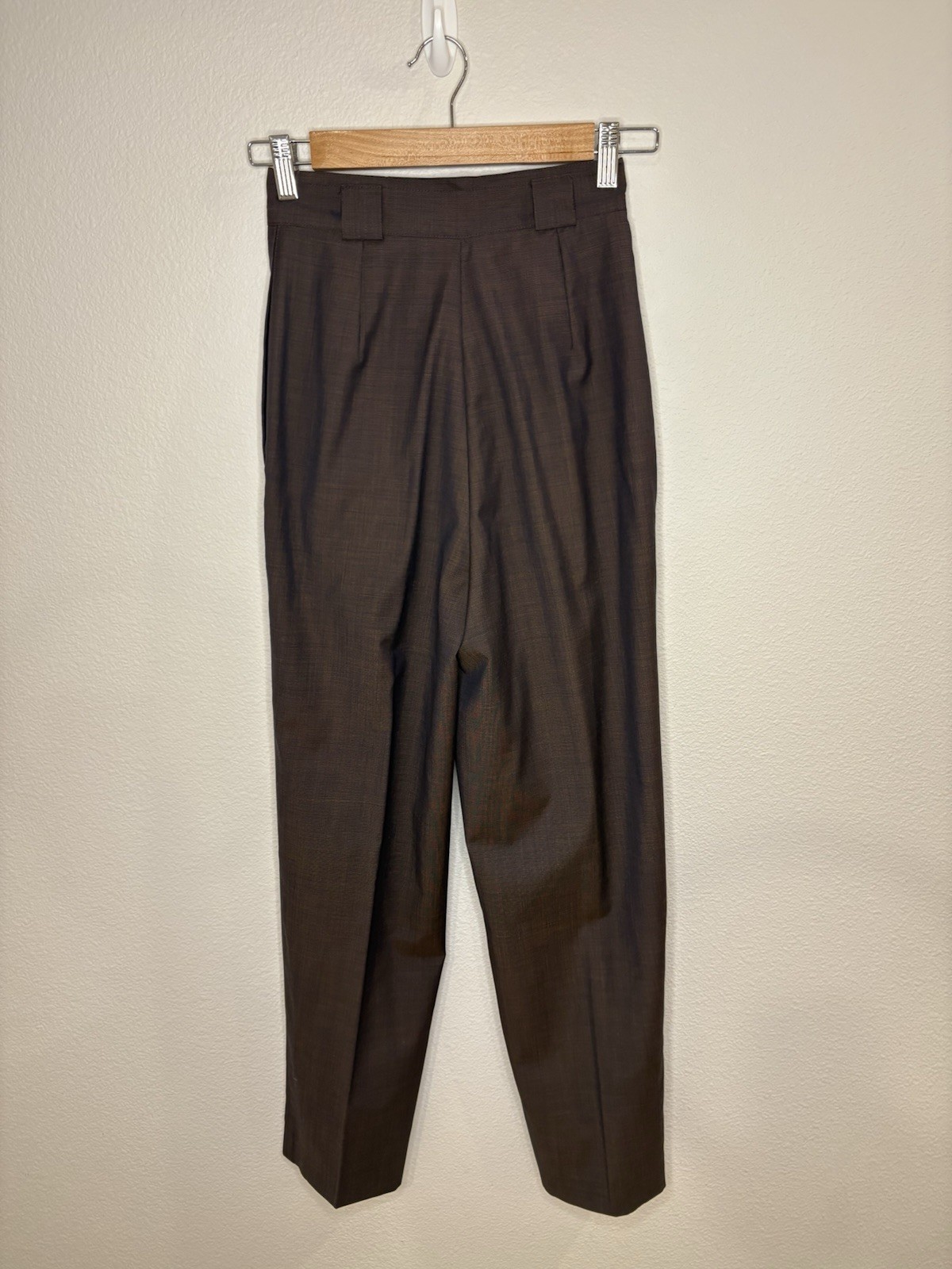 VTG 80s Gianni Versace Brown Trousers Made in Italy IT 38 US 00 24&Prime; Waist