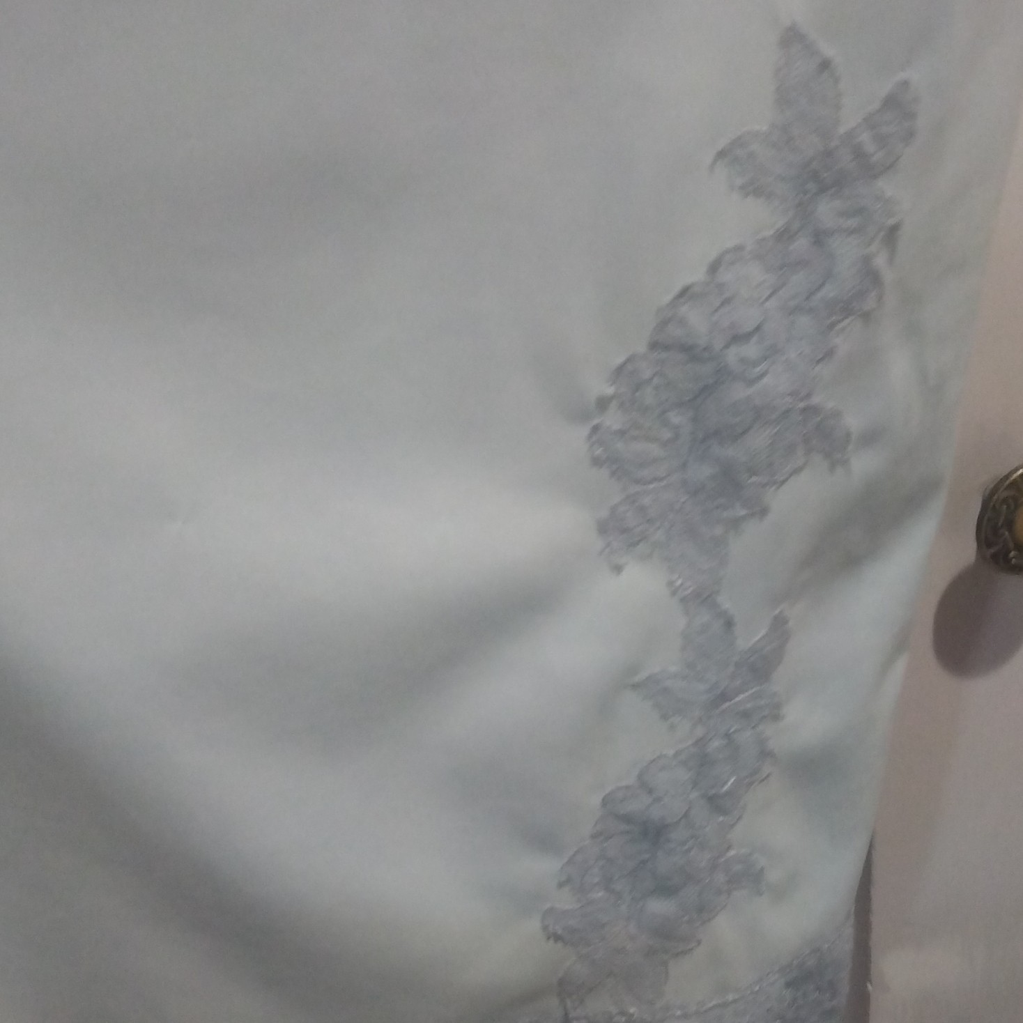 Vintage Charmode Light Blue Nylon Full Slip size 34 small