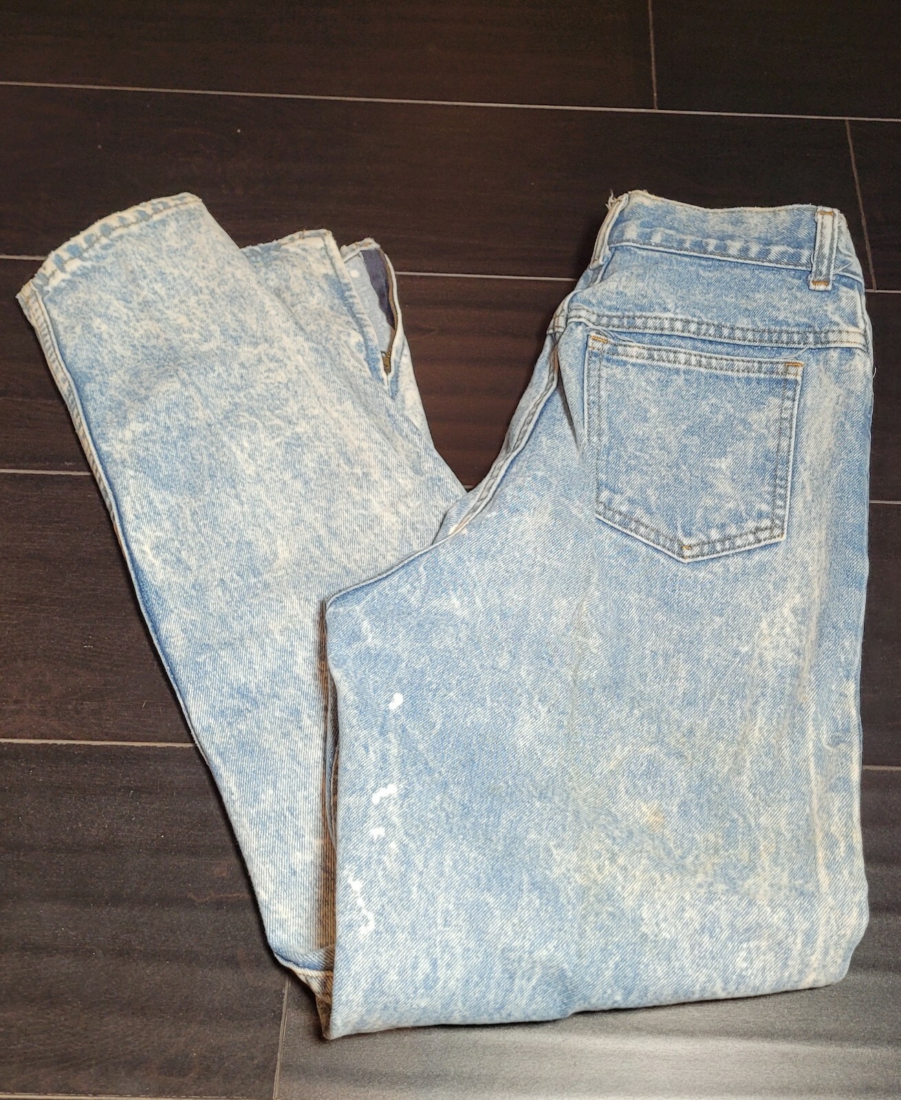 1980&rsquo;s Vintage GITANO High Waisted Acid Wash Mom Jeans Refer To Photos