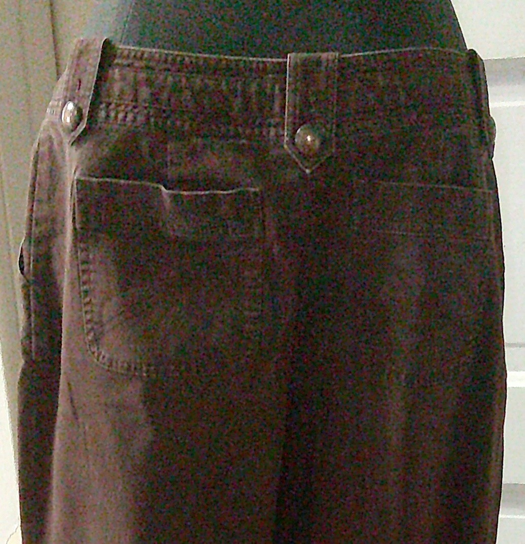 80&rsquo;s TALBOTS Brown Button Flap Belt Loops Flat Front Jeans 12P