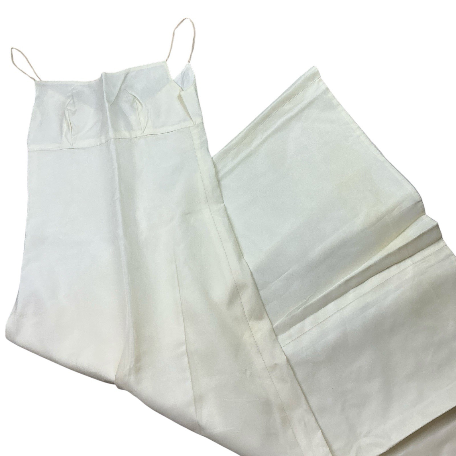 Vintage 1960s Cahill Beverly Hills creamy off-white sleeveless maxi dress SZ S