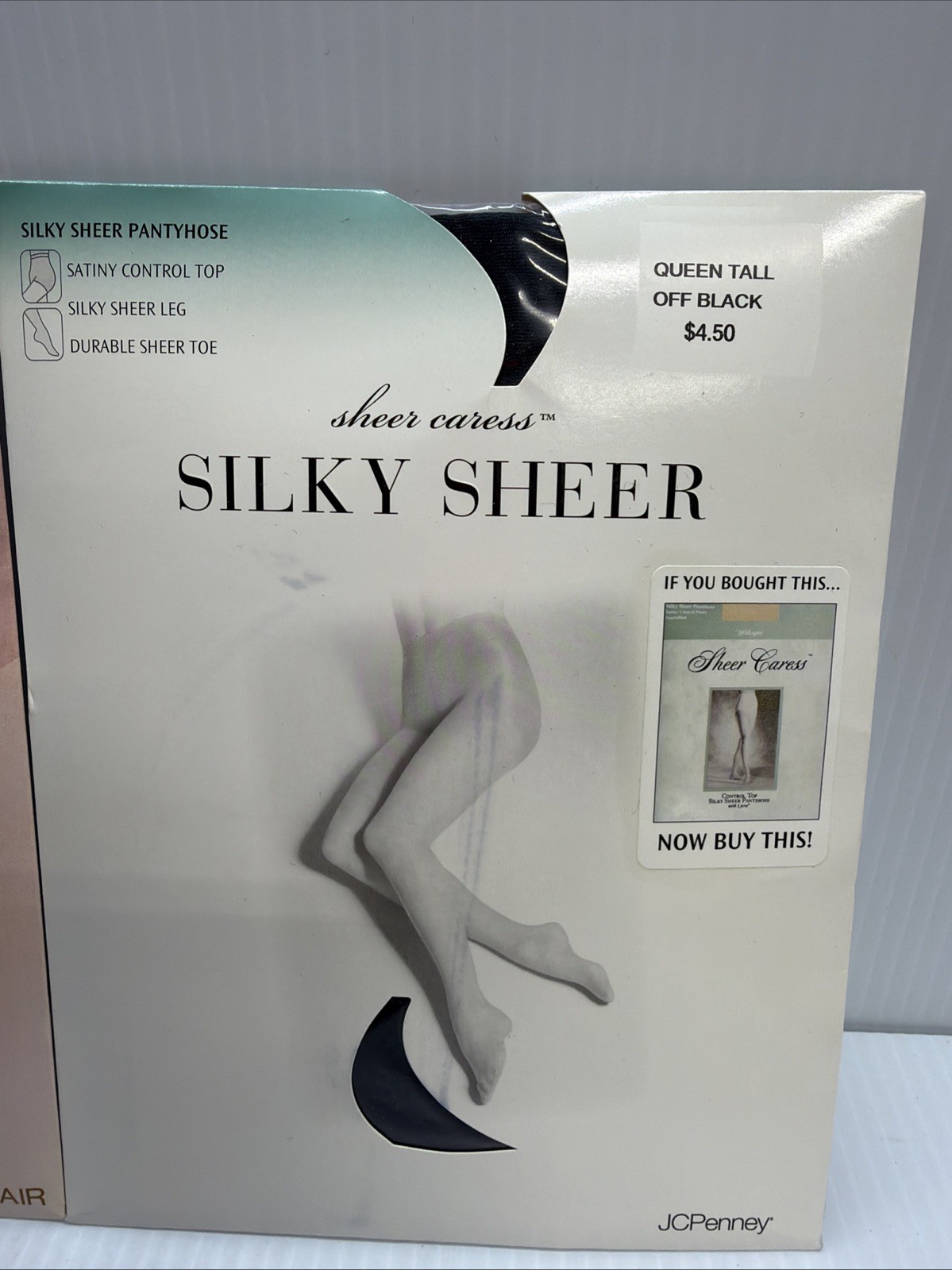 JCPenney Super Shaper Control Top Pantihose Queen Tall Silky Sheer Pantyhose