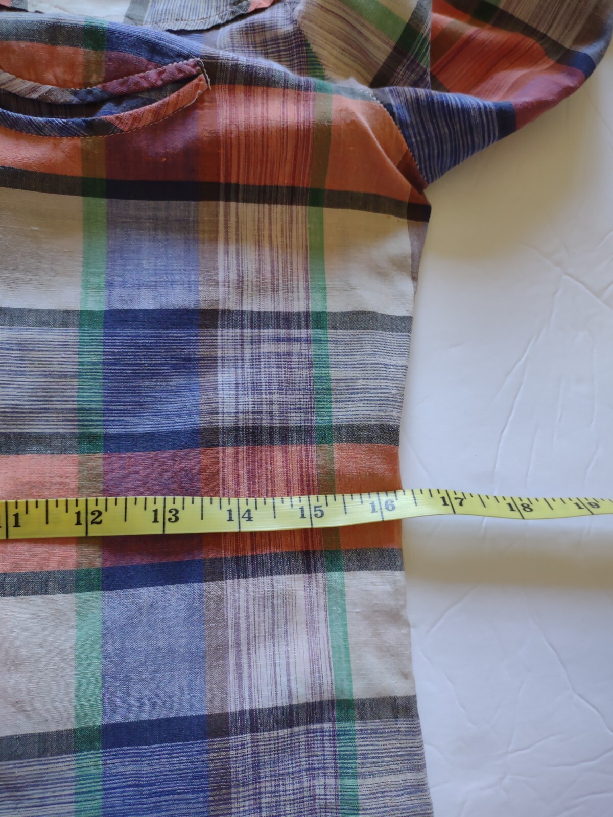 Vintage Gentleman John Button Front Shirt 60&rsquo;s Women&rsquo;s Size XS/Sm Plaid RARE