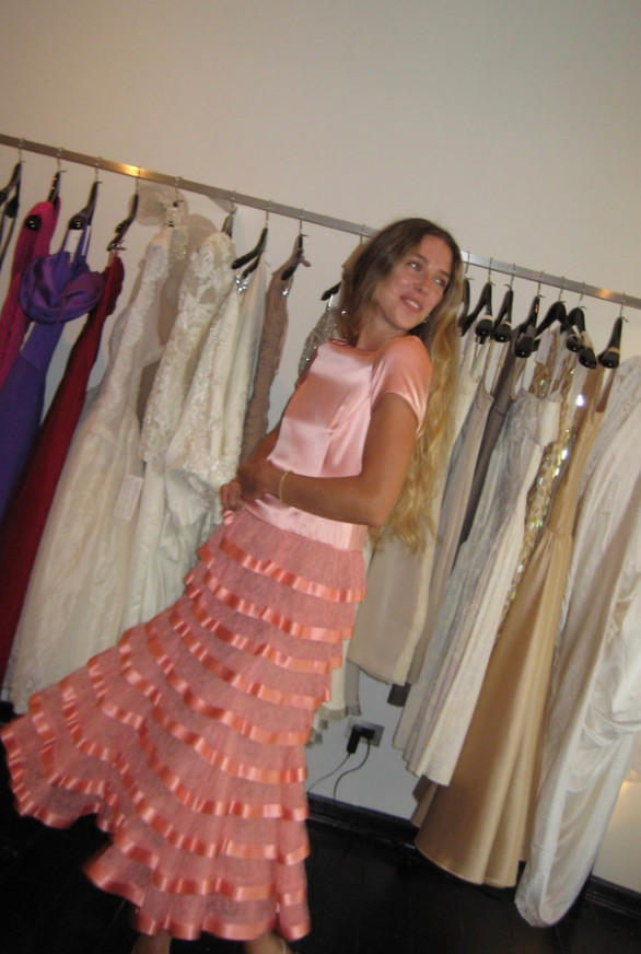 Vintage Unique Pink 100% Silk Valentino Gown Made in Italy