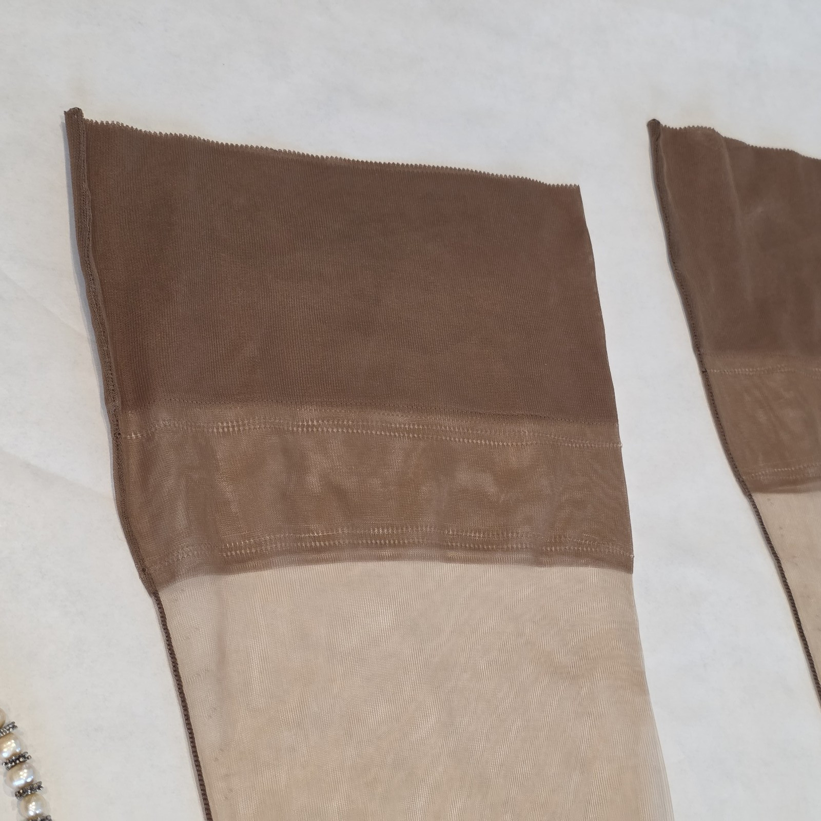 Vtg Penney&rsquo;s Full Fashioned 51 Gauge 15 Den Nylon Stockings Back Seam Size 9.5