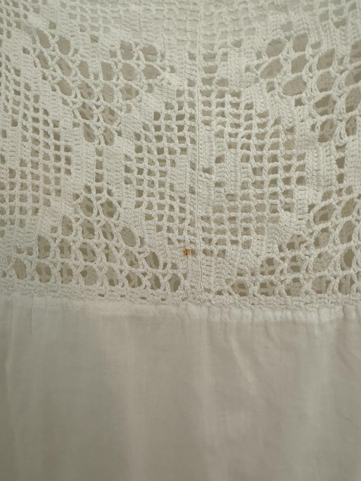 Vintage Antique Edwardian Cotton Crochet Boxy Tank Top Western Prairie 1900s