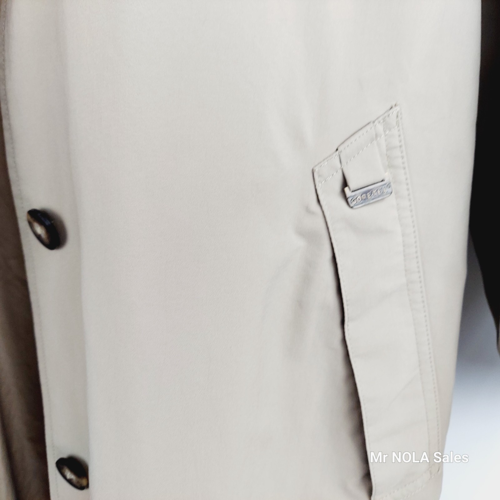 LL Bean Women&rsquo;s Medium Regular Gortex Beige Trench Coat Duster Hidden Buttons