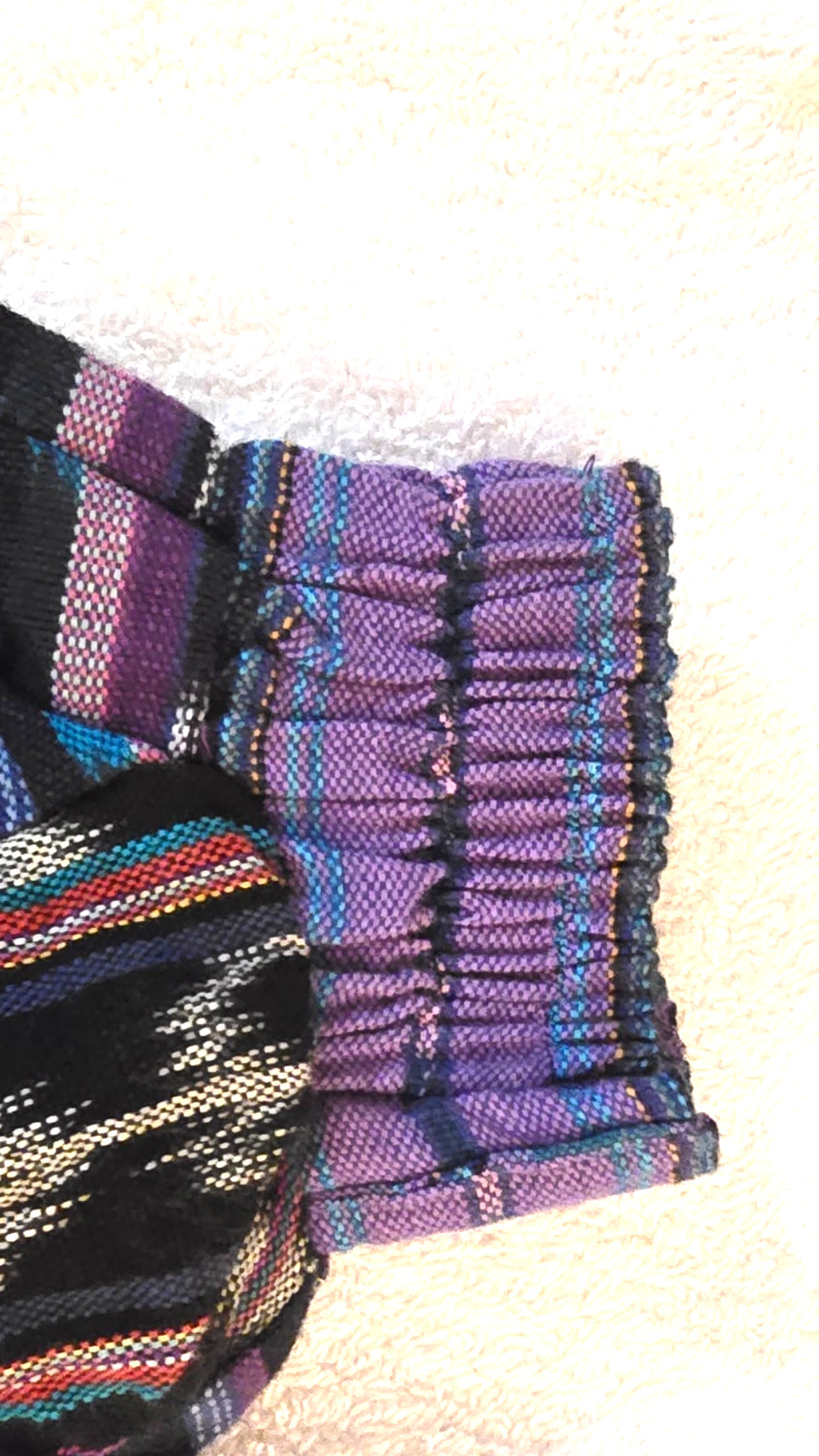 Huipil Strip Guatemala Hippie Patchwork Festival Woven Zip Bomber Jacket VTG 90s