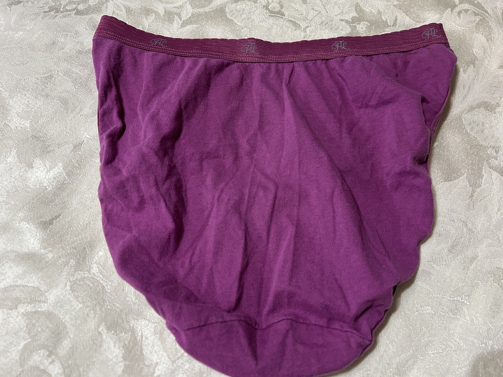 Vtg 90&rsquo;s FRUIT OF THE LOOM 100% Cotton Signature Hi-Leg Sz 7 Rose Pink Panties