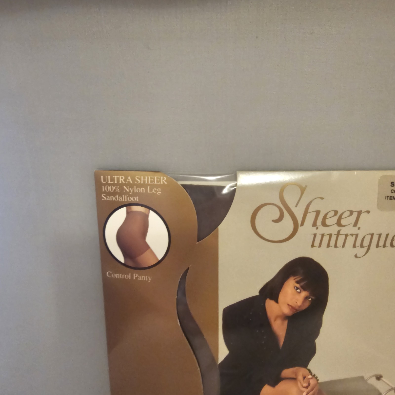 Vintage Sheer Intrigue Coffee Nylon Size B #4325 Ultra Sheer Control Panty Italy