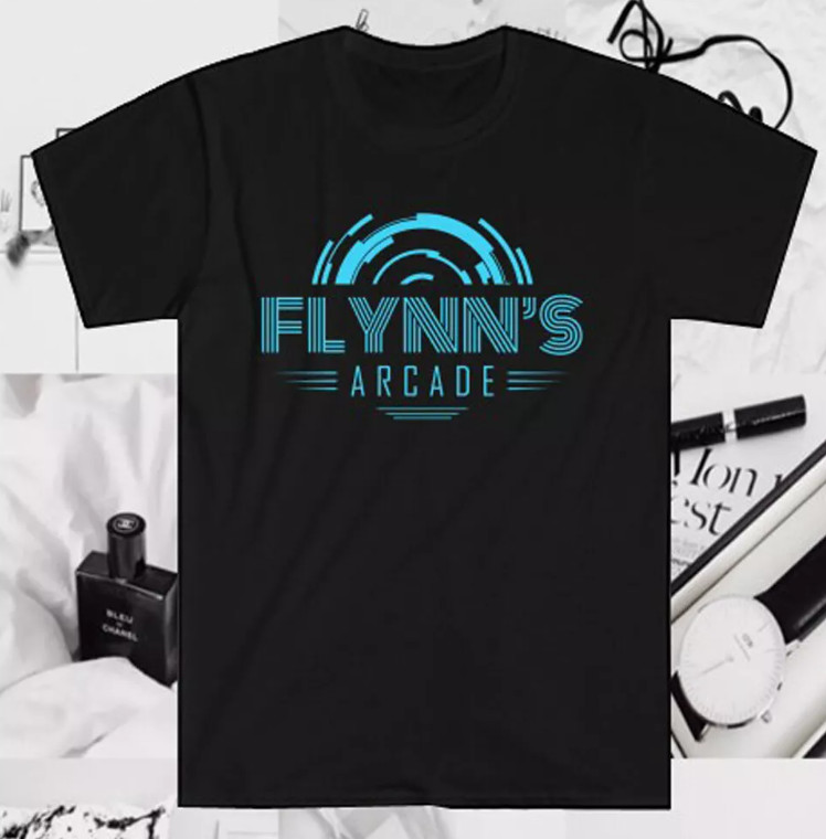 Flynn&rsquo;s Arcade Tron Men&rsquo;s Black T-Shirt Size S to 3XL