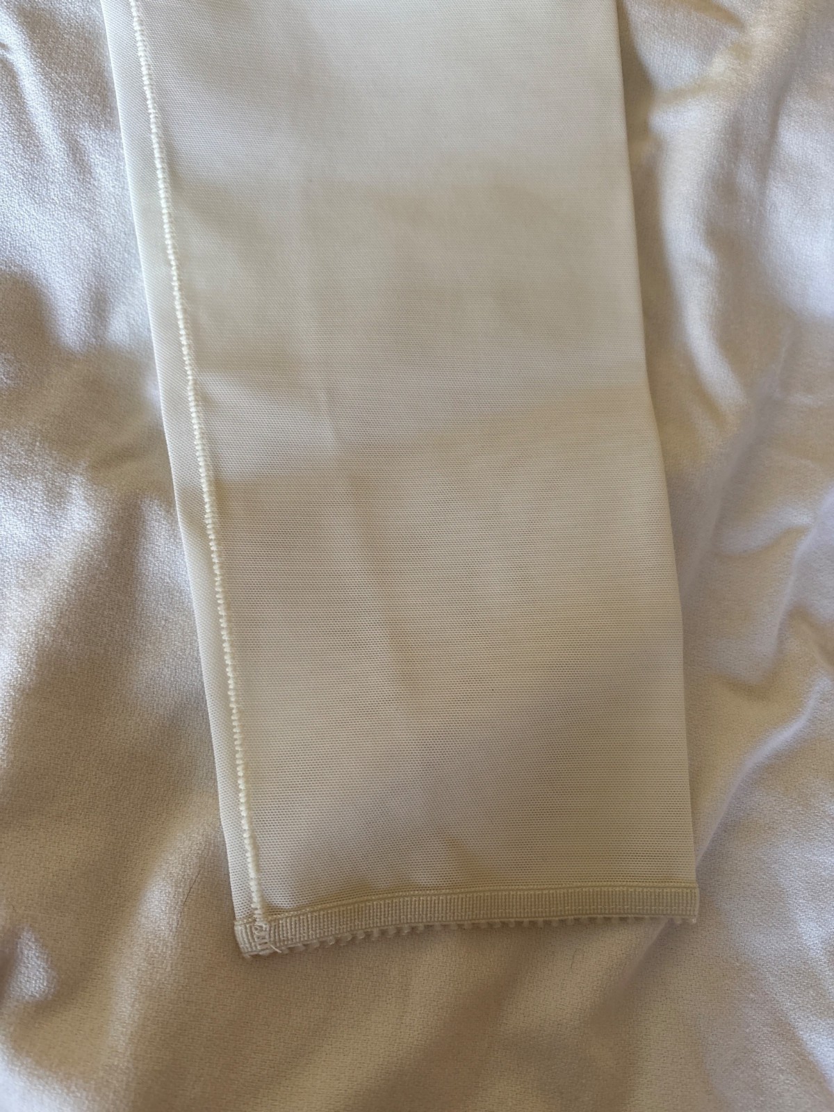 Vintage Ivory Nylon & Lycra Spanx Style Girdle Large With Floral Accent Size L
