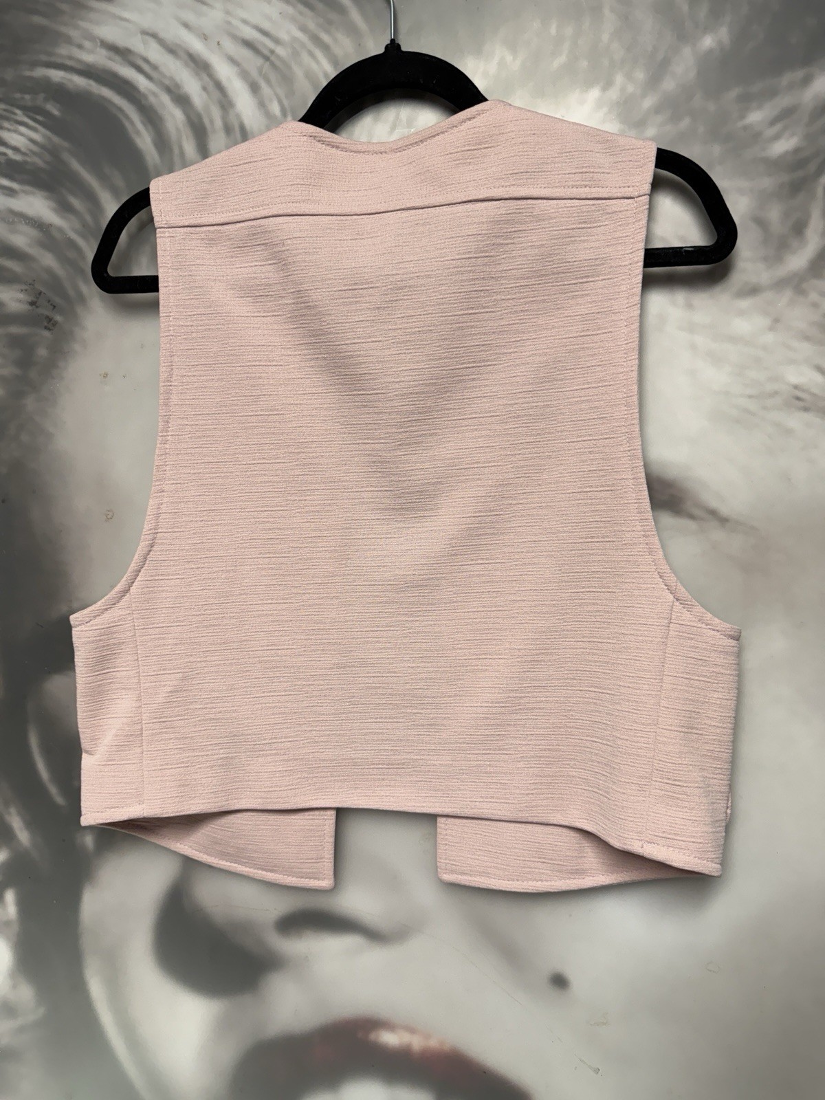 Vintage Graff Polyester Grandma Vibe Grandma Core Pink Vest