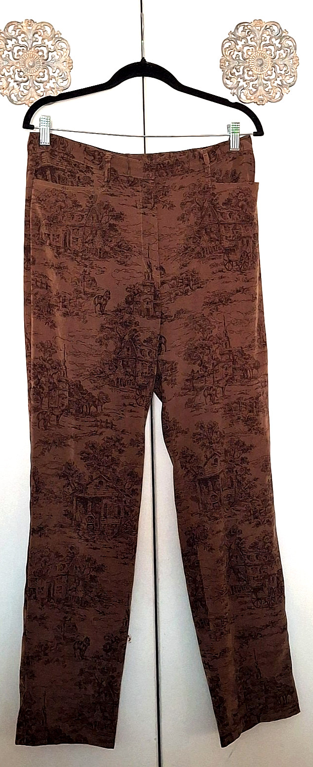 Jones New York Brown Toile de Jouy Pants – Size 32&Prime; Waist/31&Prime; inseam