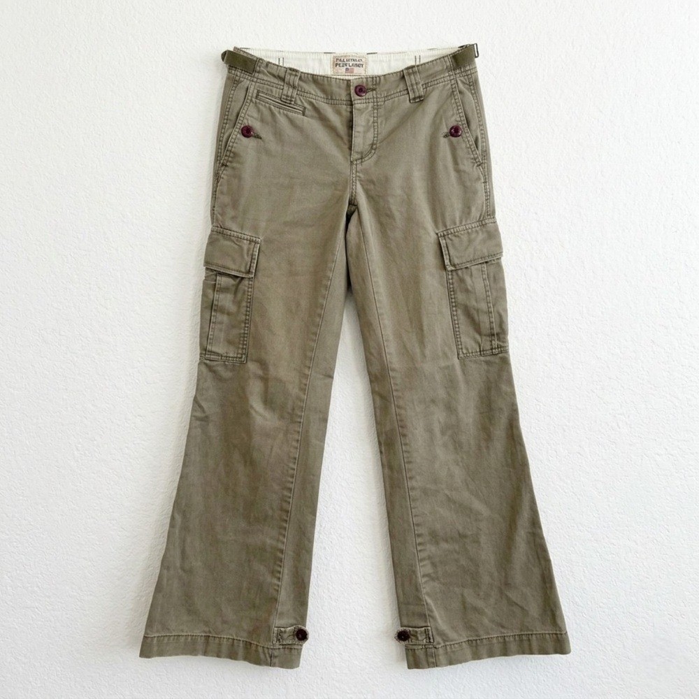 Vintage Ralph Lauren Khaki Polo Cargo Jeans – Women – Size 4 – Early 90&rsquo;s