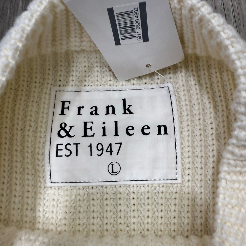 NEW Frank & Eileen Montecito Italian Sweater Vest Cream Size L