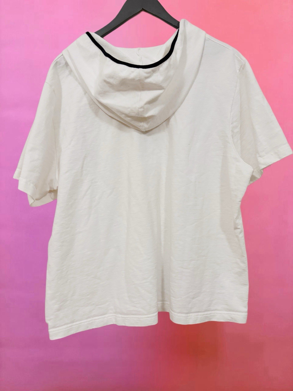 Vintage 1990s Capistrano Essentials White Black Zip-Up Hoodie T-Shirt – 2XL 3XL