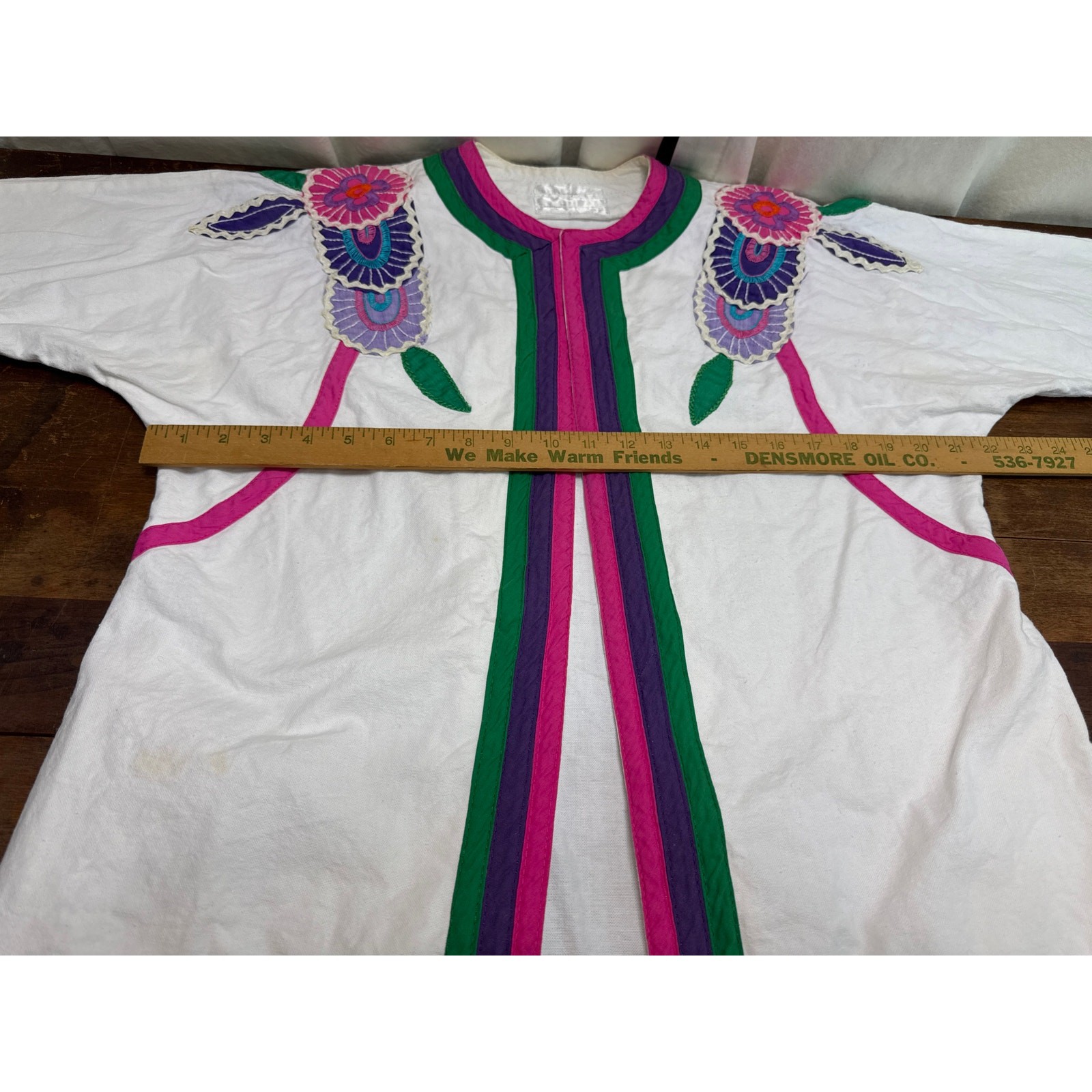 Diseños Delfis Telas Tlaquepaque Jalisco Vintage Mexico Embroidered Top Small