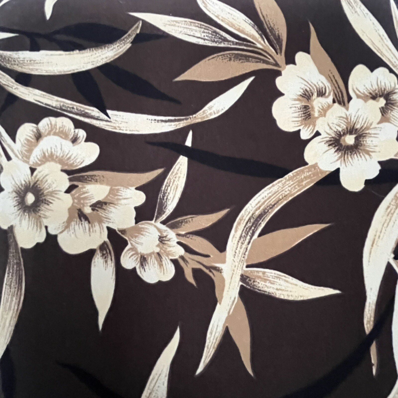 Vintage 90s Sunshine Starshine Brown Tropical Maxi Dress 14 Resort Beach Party