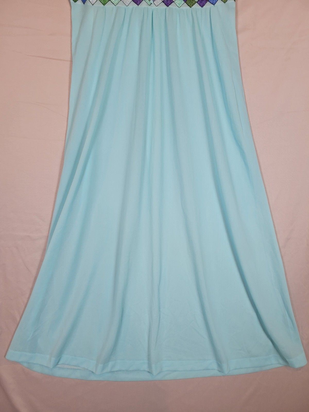 VTG 60s Emilio Pucci for Formfit Rogers Light Blue Nightgown Womens Medium