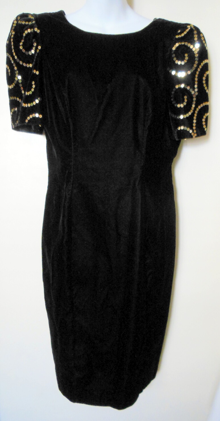 Lori Max Vintage Velvet Dress Short Formal size 12
