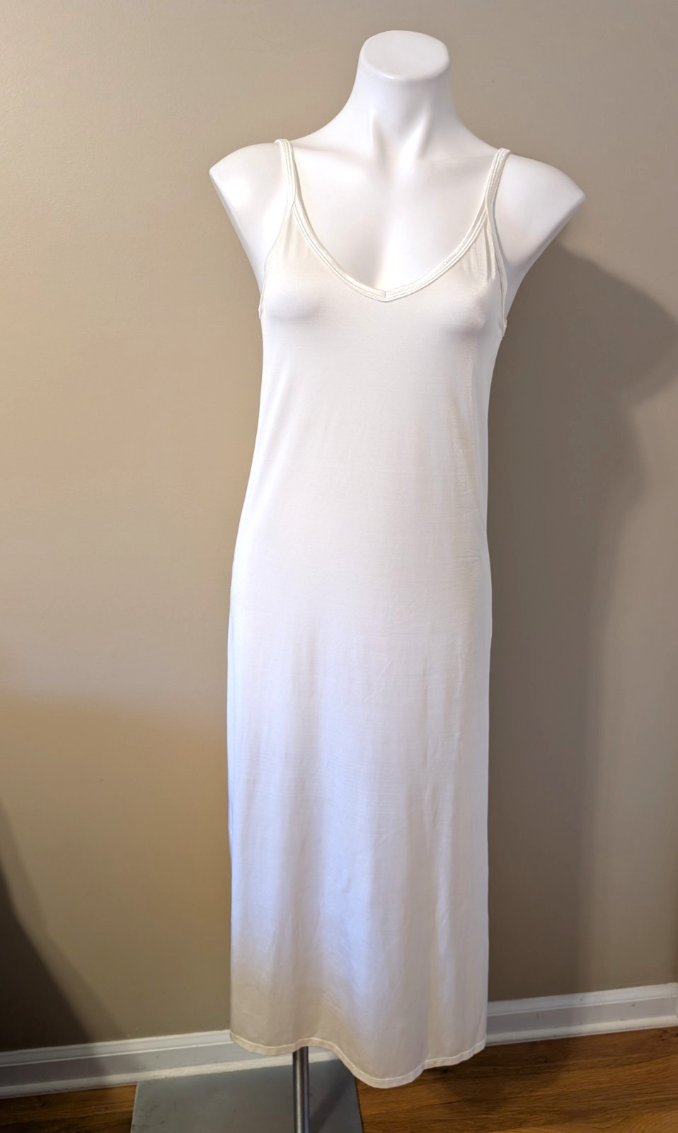 80&rsquo;s VANITY FAIR White #10-158 Reversible Spin Full Slip/nitegown sz 34 32 »/40