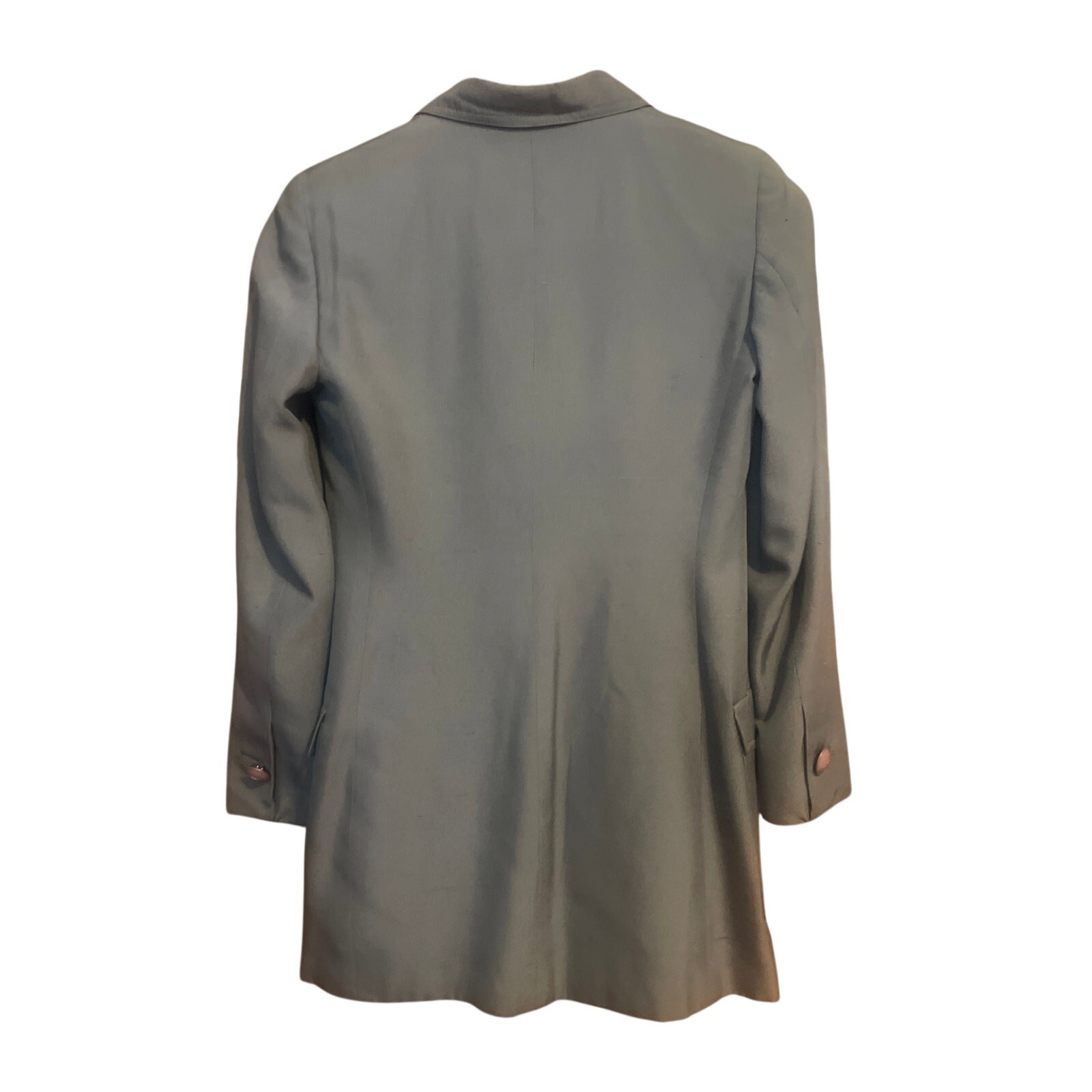 VERSACE Couture Gray Fitted Military Jacket Dress Length Size 4