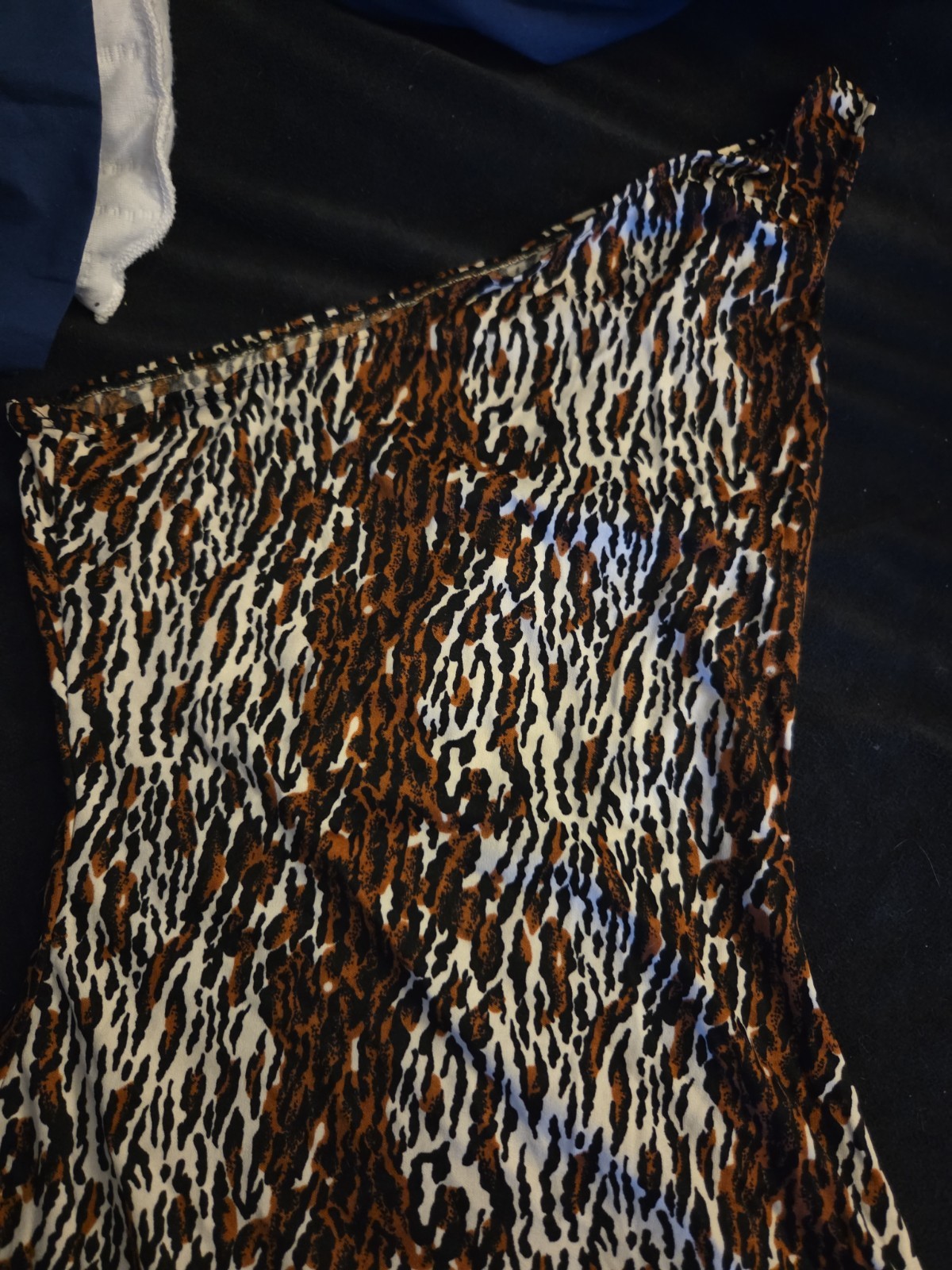 Vintage 80&rsquo;s Leopard Print one shoulder Swimsuit One Piece medium Jacques Moret