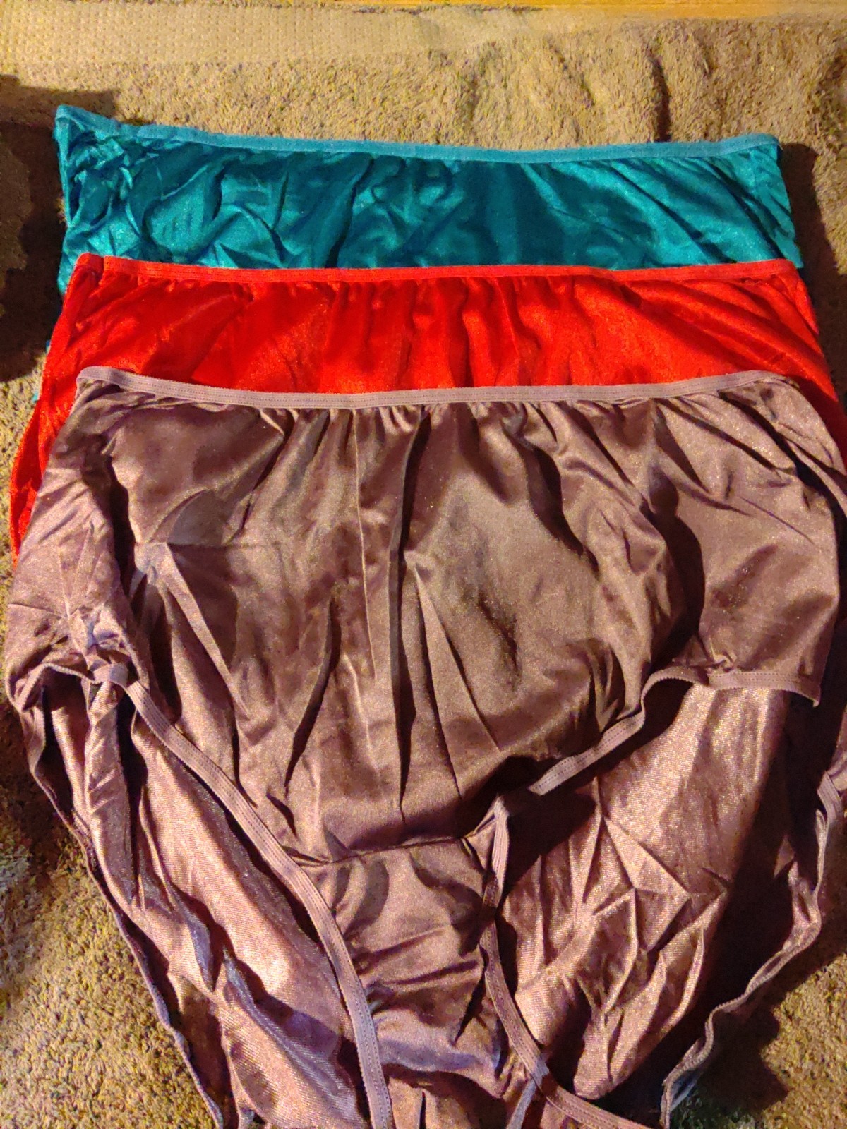 Sz 12 vintage fruit of the loom 100% nylon Brief panties 3 Pack Silky Soft