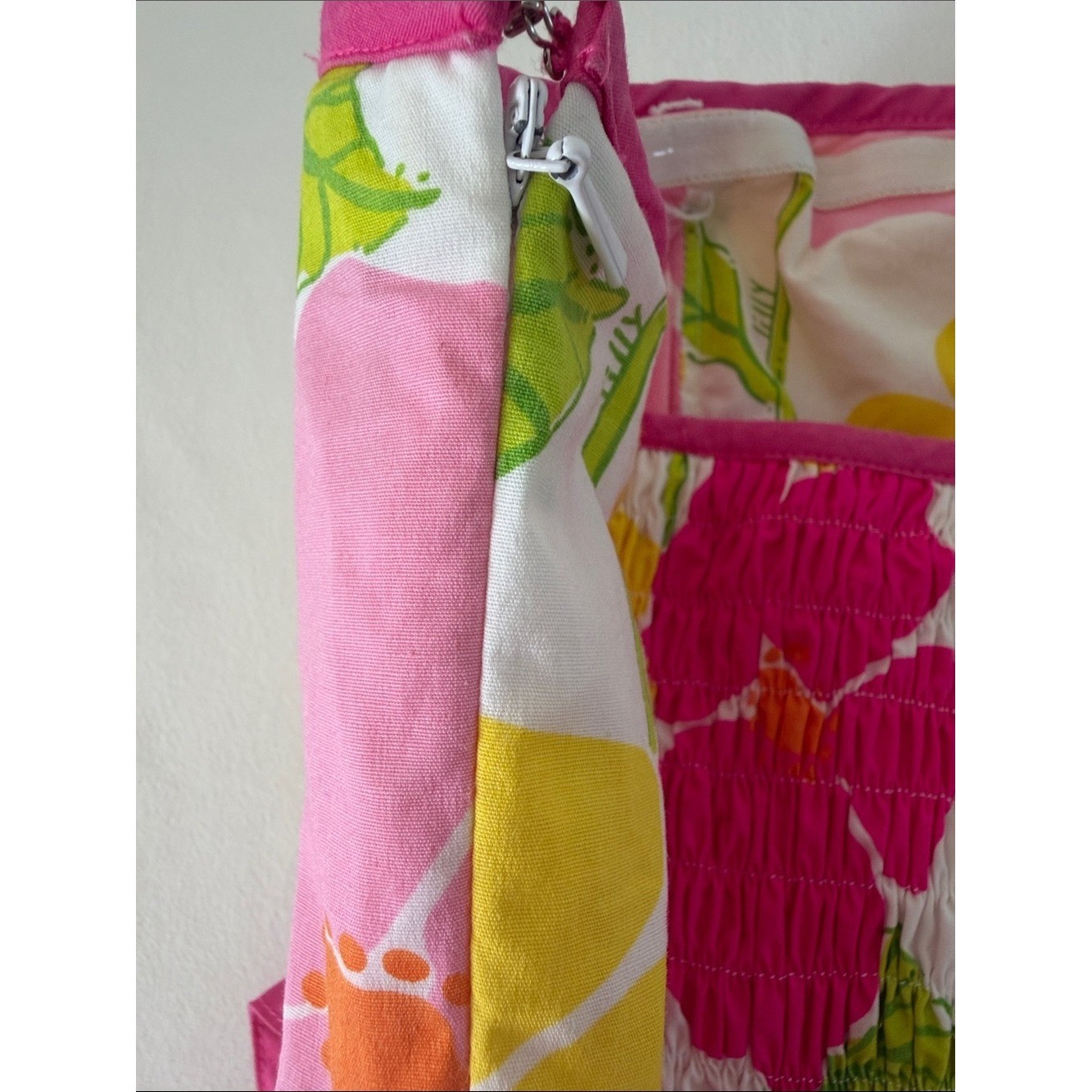 Lilly Pulitzer Vintage Floral Strapless Sundress in Pink, Yellow & White Size 4
