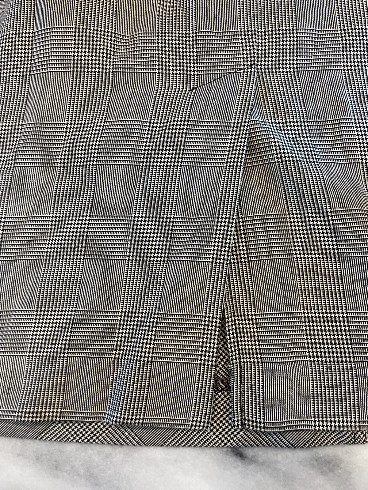 Vtg Lloyd Williams Rayon Silk Classic Houndstooth w/shoulder pads belt size 14