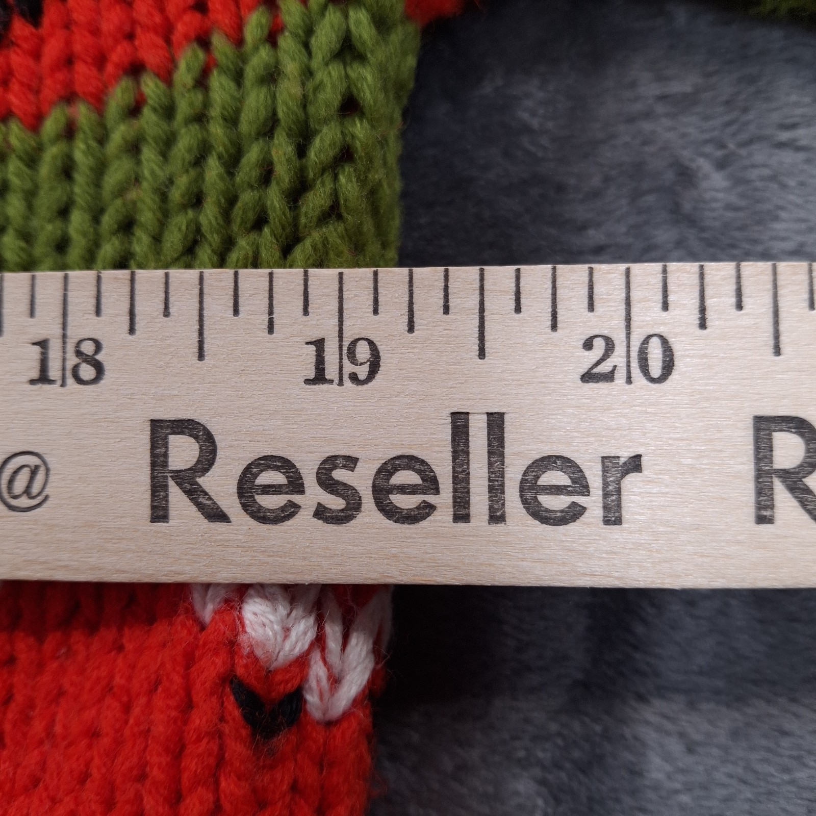 Vtg Handmade Button Front Sweater Red Green Acrylic Blend Womens M 80s Style