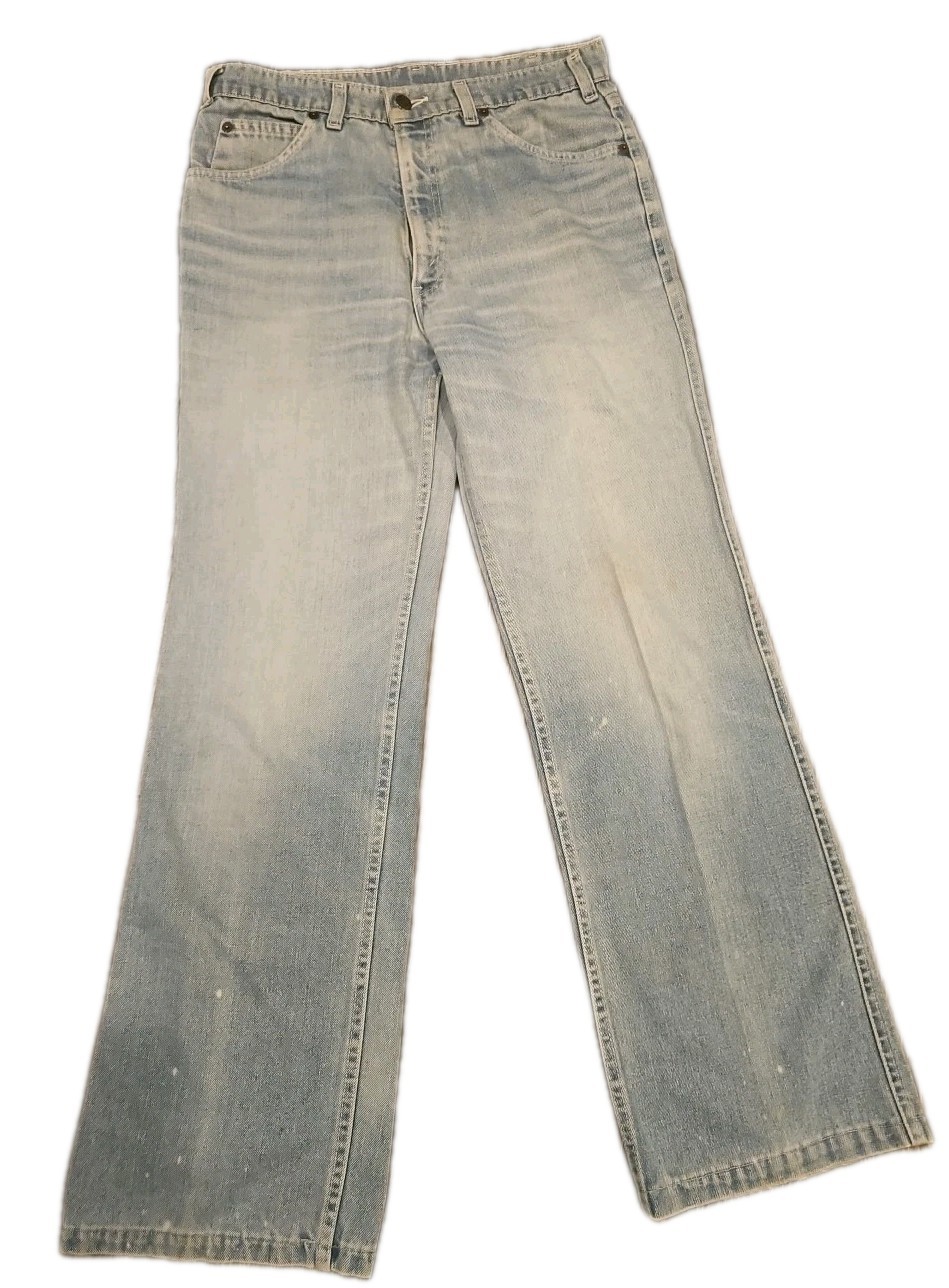 Vintage 1970&rsquo;s Levi’s Wide Leg Flare Bottom Jeans Black Tab 31×29