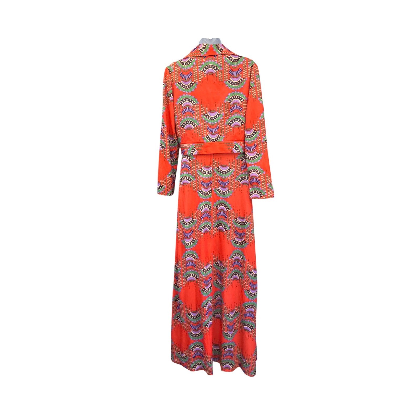1970s Marco Donati Maxi Dress Jacket Set Psychedelic Boho Retro Maximalist