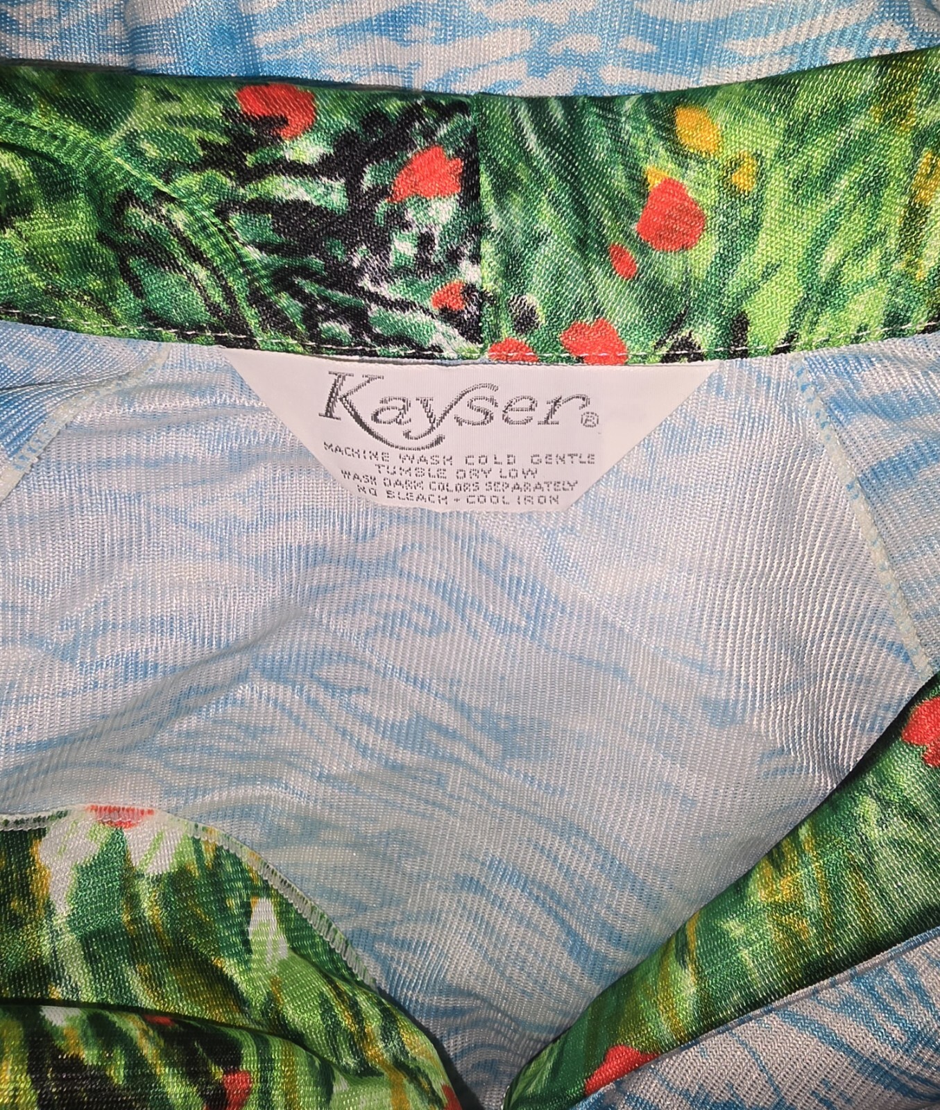Vintage Kayser Zip Front Robe Size Small Pockets Multicolor Floral