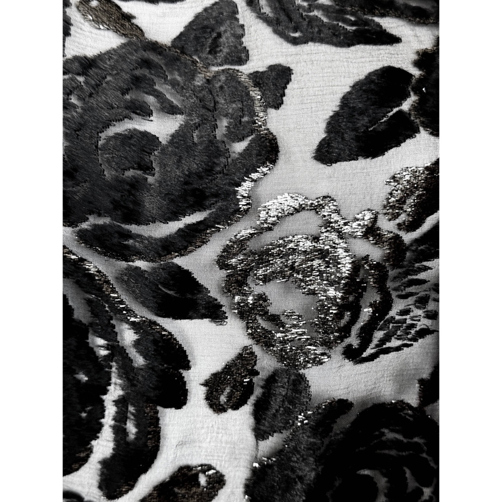 Vintage 1980s Gucci Silk Blend Devore Velvet Top Dolman Sleeve Made in Italy 40