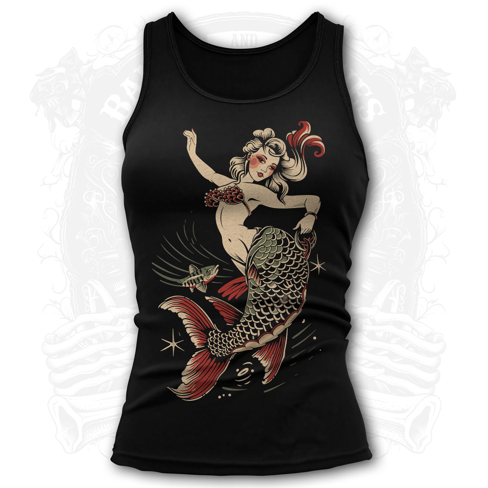 Vintage Mermaid Design Women&rsquo;s Tanktop