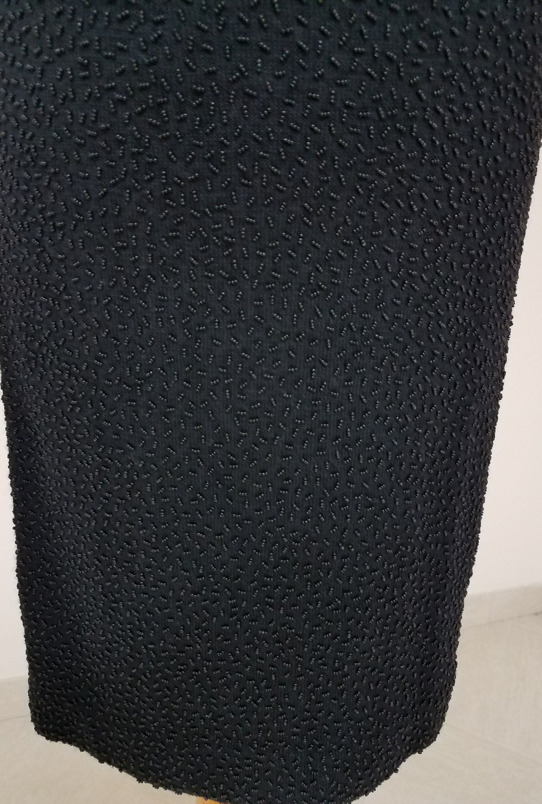 2 PC VTG BLACK HEAVY BEADED SUIT SKIRT 1950&rsquo;s HONG KONG IMPERIAL MCM SIZE S – M