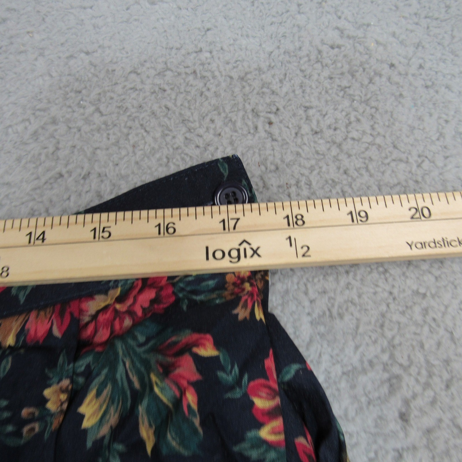 Koret Vintage Navy Floral Cottagecore Rayon Challis Midi Skirt Size 18 125L865A