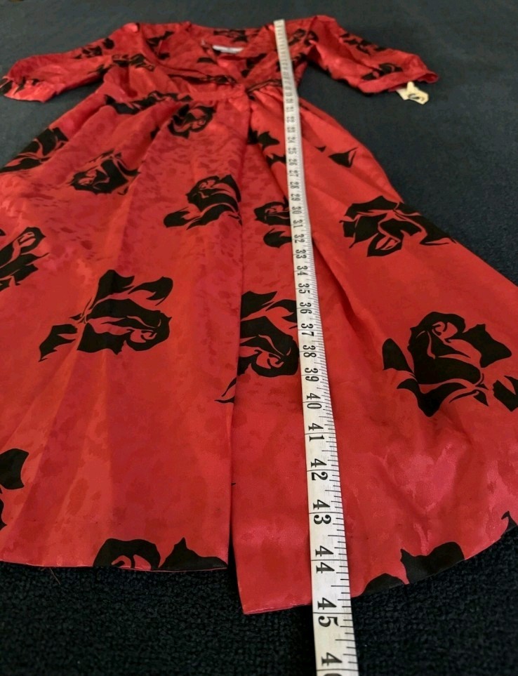Jonathan Martin Vintage 80s Red Wrap Dress Whimsigoth Alt New Wave