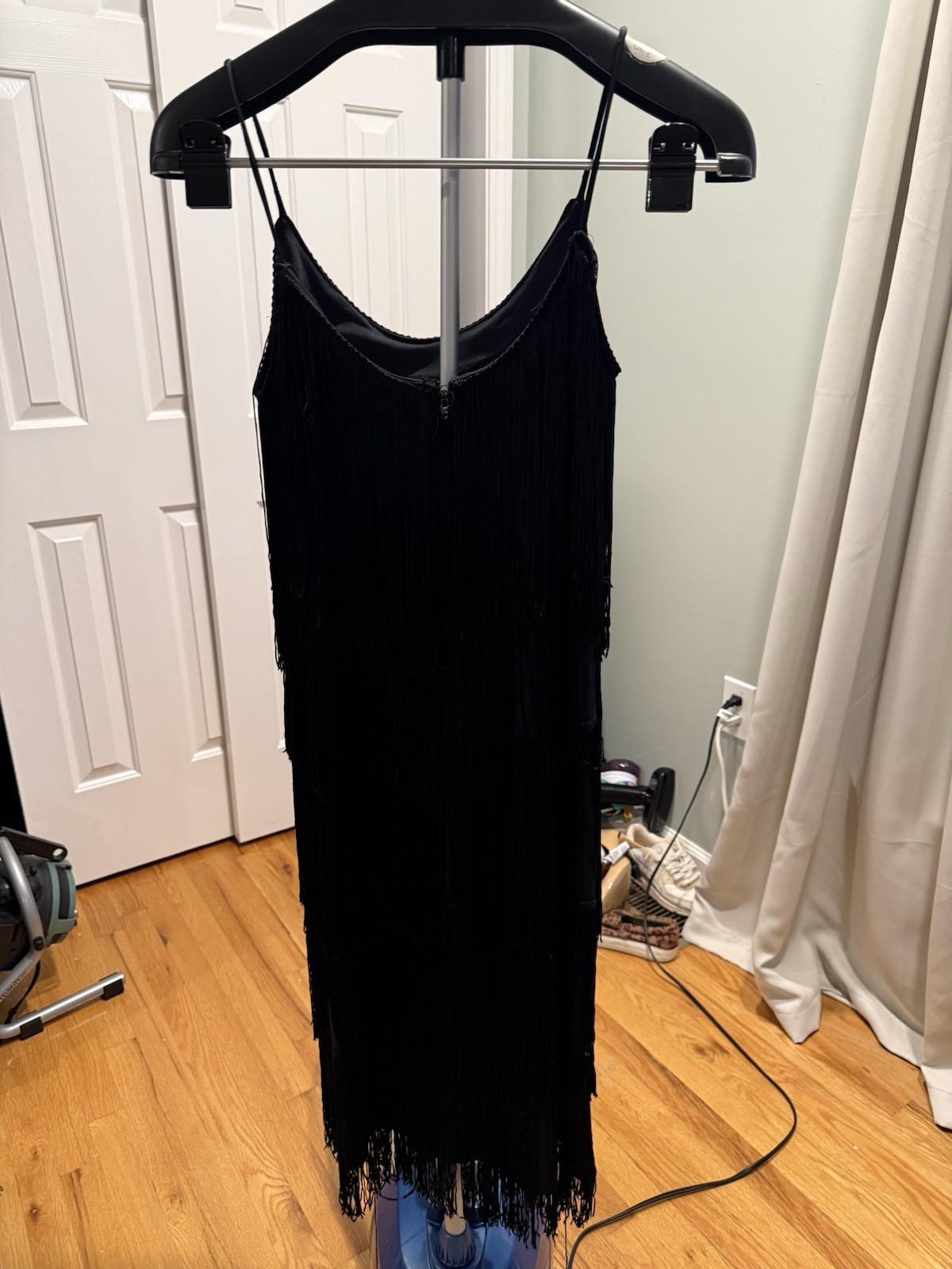 Black Fringe Flapper Dress Sleeveless Gatsby Cocktail Party Dress