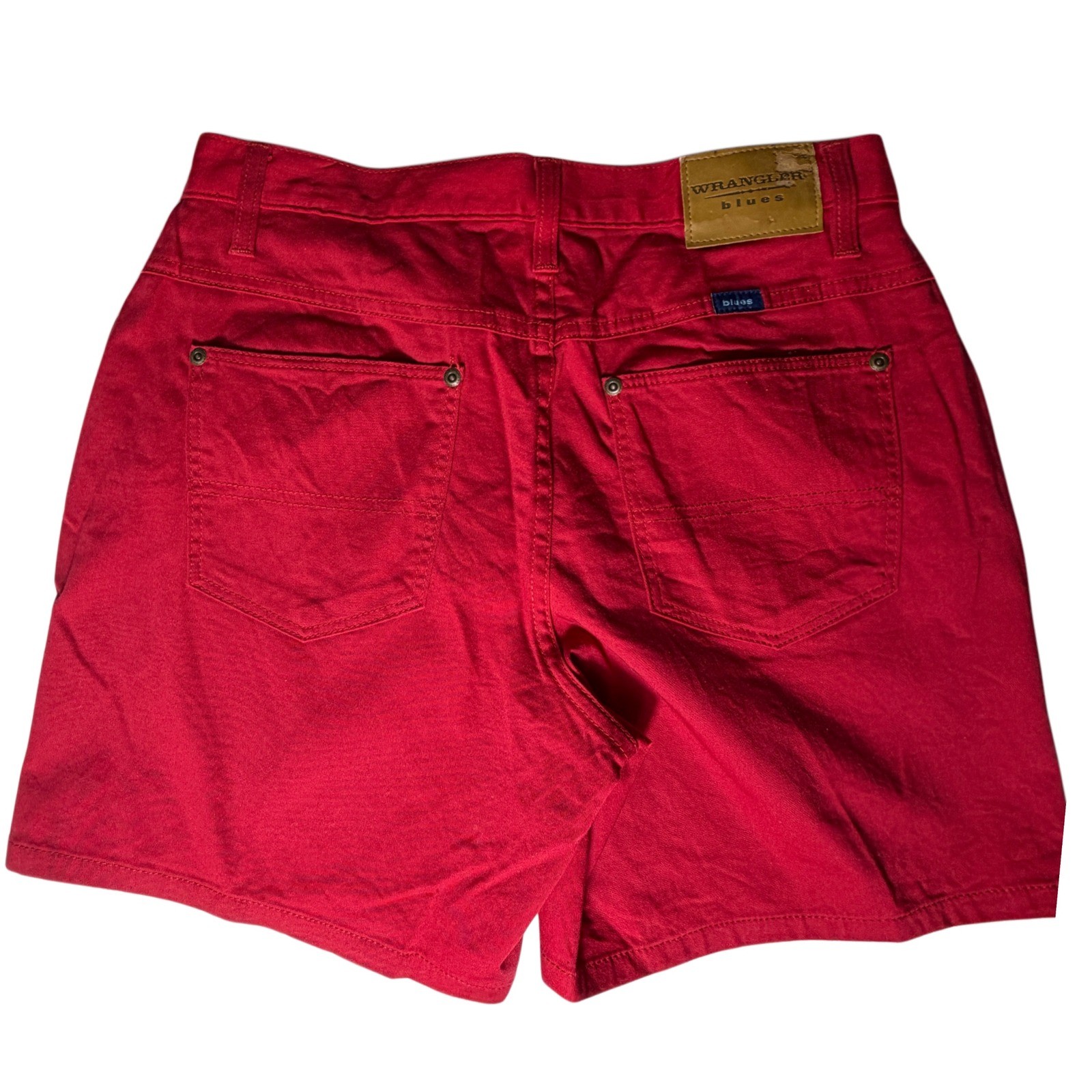 Vintage Wrangler Blues Red Denim Shorts – Women&rsquo;s Size 8 AVG