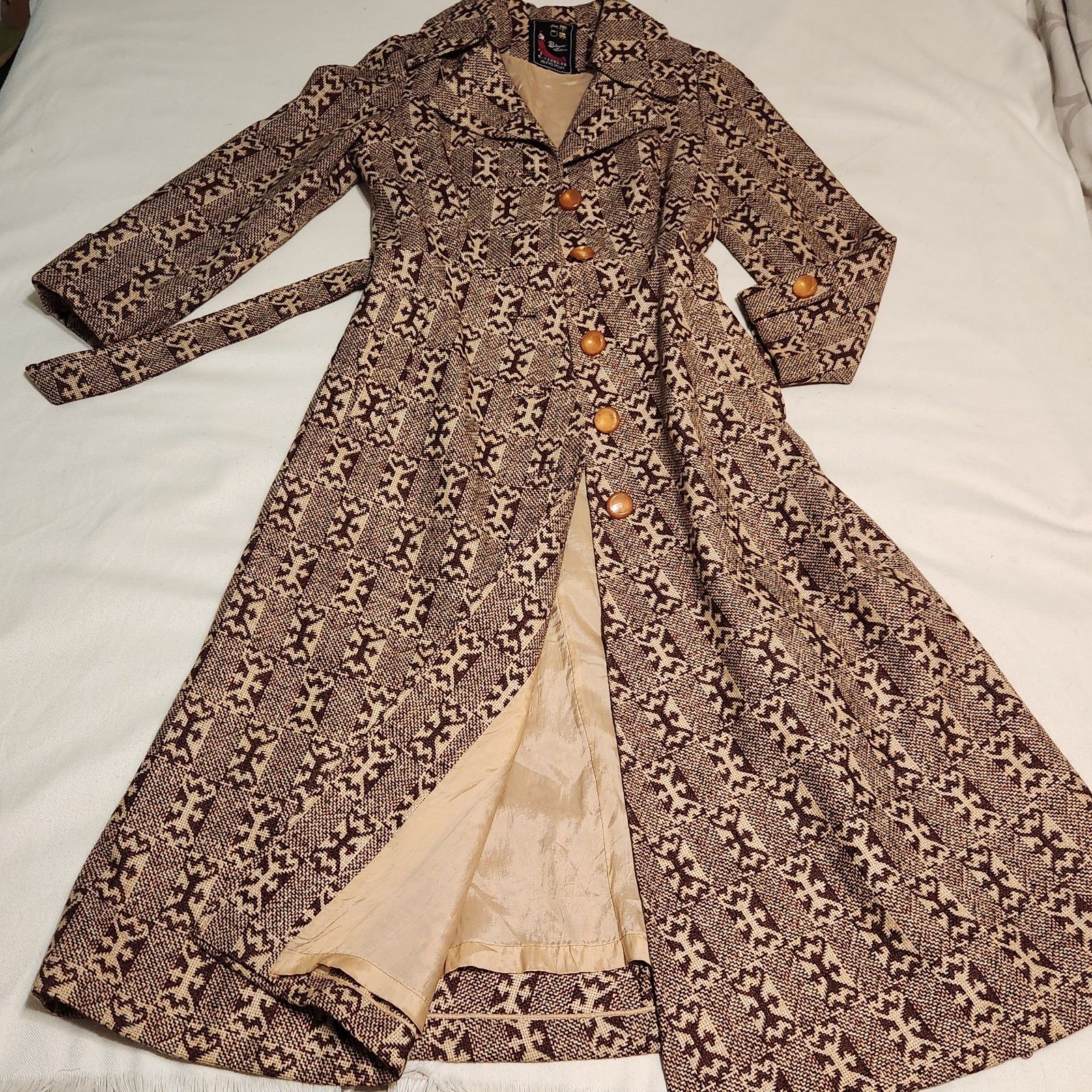 Mint True Vintage 60s Maxi Coat British Hong Kong Ultra Mod classic