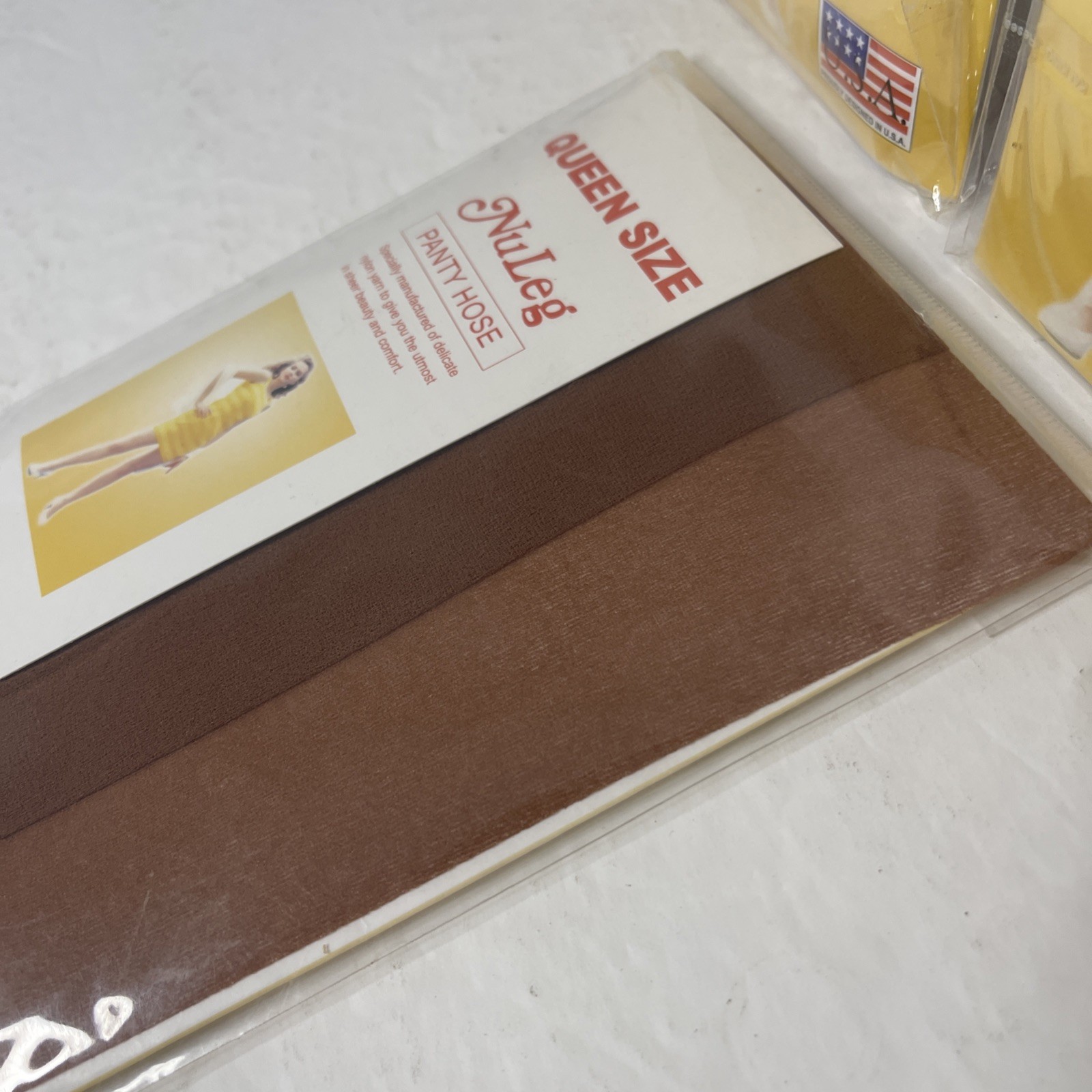 Lot Of 3 NuLeg Anti-Static Sheerleg Pantyhose Queen Sz Made In USA Suntan Color