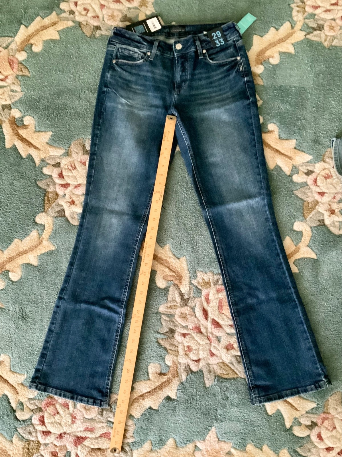 Women&rsquo;s Silver Blue Jeans indigo Elyse Slim Boot 29/33 Regular NWT
