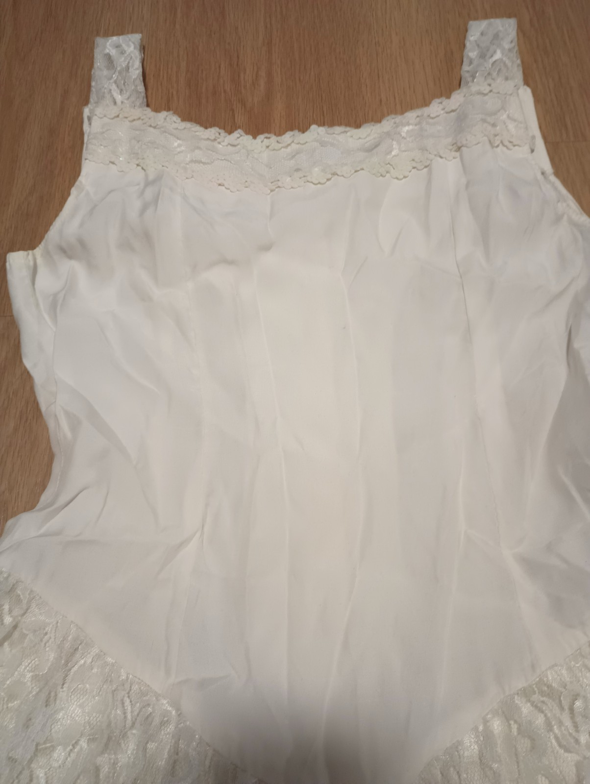 Vtg 80s Chantilly Lace Sequin TULLE Layered Skirt prom fit flare glam Dress S
